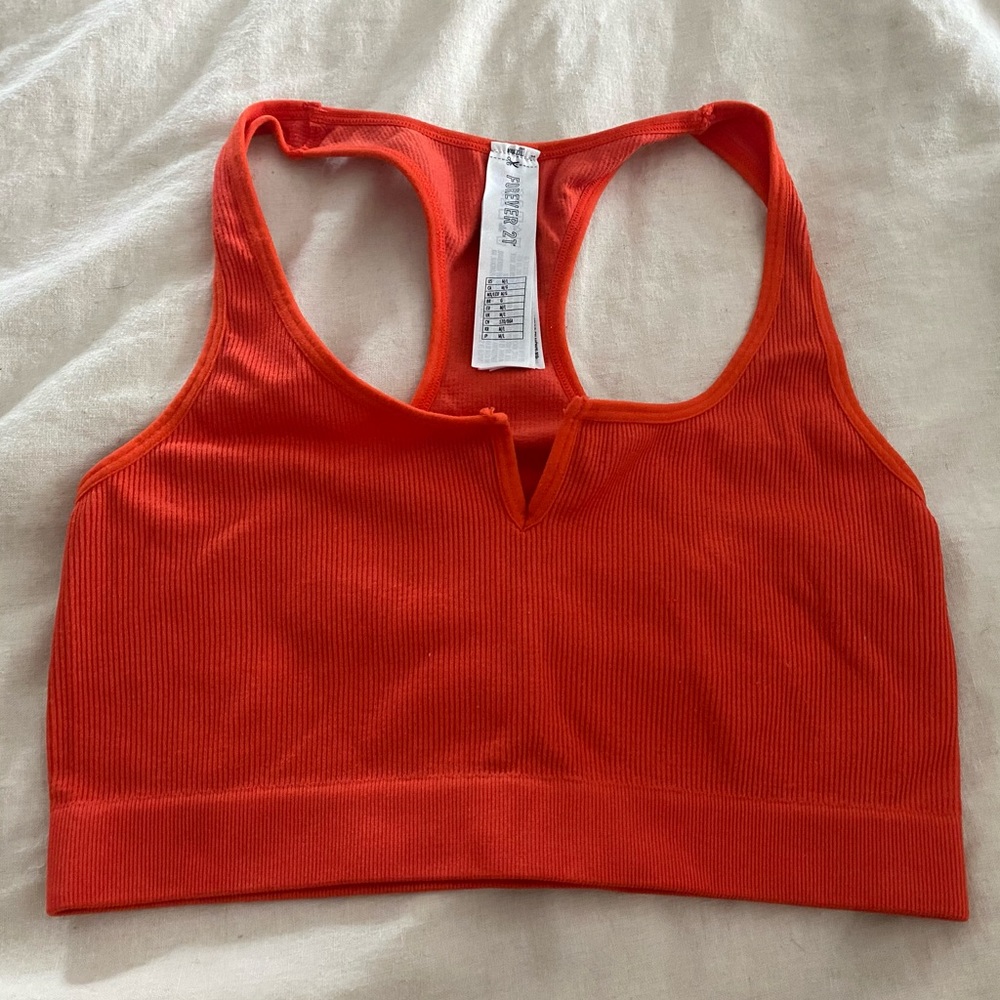 Ribbed bra top/ sports bra